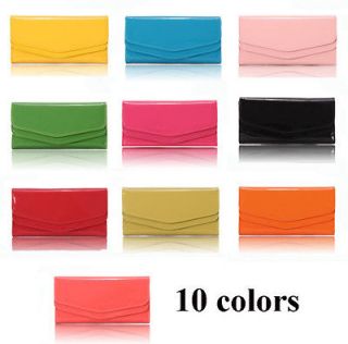 New Lady Womens Candy PU Leather Wallet Card Long Clutch Purse Bag 10