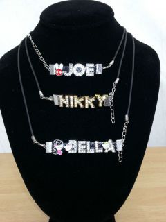 Personalized Necklace Free Name lots of Hello Kitty charms Great Gift