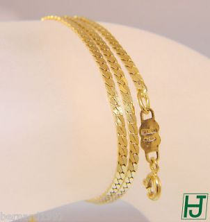5cm, 15 7/8 18k Yellow Gold Cuban Link Chain Necklace 5.6g 2mm width