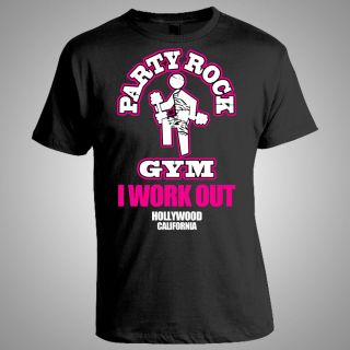 PARTY ROCK GYM T SHIRT everyday im shufflin crew sexy and i know it