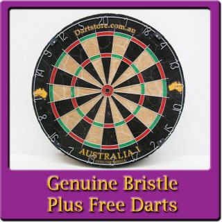 New Australia I Genuine Bristle Dartboard + Free Darts