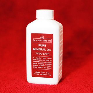 Pure Mineral Oil 250ml   Food Safe   Great for Wood, Slate & Stone