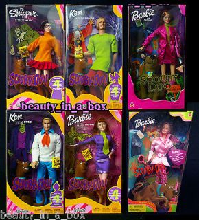 SCOOBY DOO ~ Excellent Boxes ~ Daphne Velma Fred Shaggy Barbie Ken