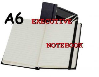 New A 6 Executive Notebook Note Book with Elastic Strap 3 Colours Free