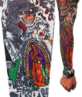 Clown Skulls Mix Temporary Arm Men Tattoo Sleeve X 1