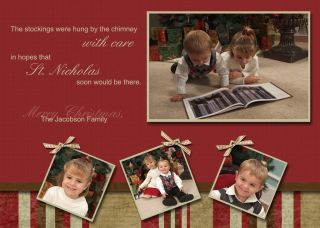 CUSTOM PERSONALIZED CHRISTMAS HOLIDAY GREETING CARDS   PHOTO INCLUDED