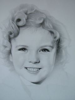 SHIRLEY TEMPLE Portrait lithograph Poster by Gary Saderup