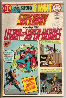 DC Comics Superboy & The Legion Of Super Heroes #208 April 1975 Scarce