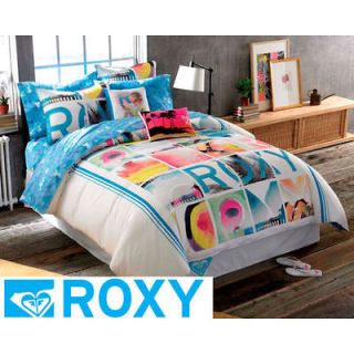 Piece Roxy Vibe Twin/ Twin XL Duvet Cover & Sham Sheets Teal