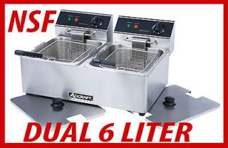 Adcraft DF 6L/2 Commercial Electric Deep Fryer & COVERS