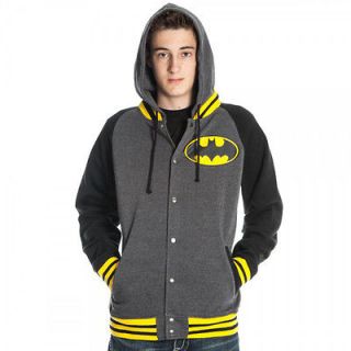 DC Comics Batman Letterman Adult Hoodie Hooded Sweatshirt