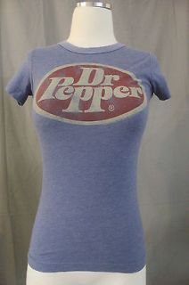 Junk Food Juniors LARGE Dr Pepper Im A Pepper Heather Blue SS T shirt