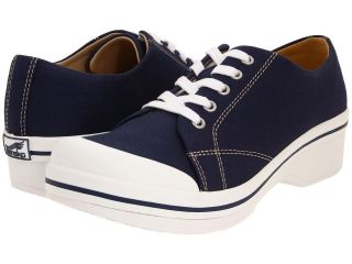 Dansko Womens Veda True Navy Canvas Fabric Casual Lace Up Sneakers