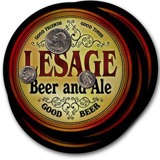 Lesage s Beer & Ale Coasters   4 Pack