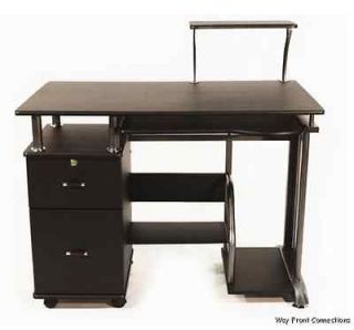 Small Home Office PC Computer Desk Workstation Rolling Stand Cart Tray