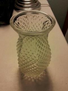 Hoosier Glass 4071 Vase Diamond Design Vintage