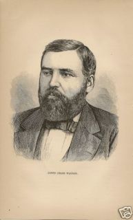 1881 James Craig Watson Astronomer Mini Biography