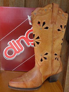 Dingo Cowgirl Boots DI8542 Latigo with Floral Cut Outs