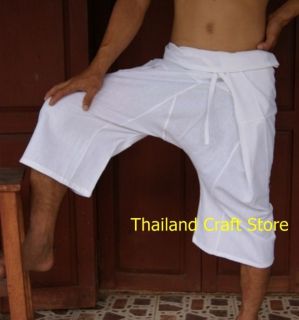 Thai Fisherman 3/4 LengthTrousers Pants Yoga Capoeira Kung Fu Tai Chi