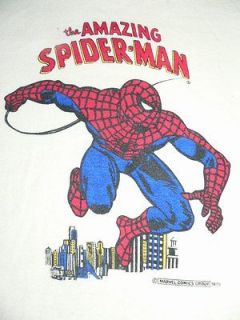 1978 AMAZING SPIDERMAN T Shirt MARVEL COMICS SzYM Ringer MOUNTAIN DEW