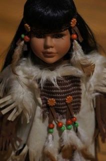 COLLECTIBLE RETIRED Collectible Native American Porcelain Doll 18 Inch