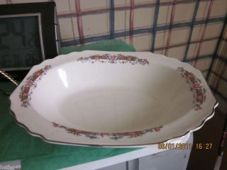 Vintage W S George Lido White Oval Vegetable Bowl 