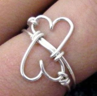Heart Ring   925 Sterling Silver   All Sizes Avail   Infinity Heart