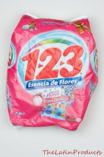 Mexican 123 Essence of Flowers Washing Powder Laundry Detergent 900 Gr