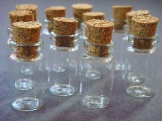 Wholesale Lot of 50 Clear Cork Glass Bottles Vials 1ml