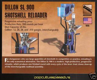 DILLON SL 900 SHOTSHELL RELOADER Gun Accessory CARD