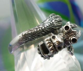 RING sz 13.5 sterling 925 SMAUG WRAP AROUND YOUR FINGER DRAGON FROM