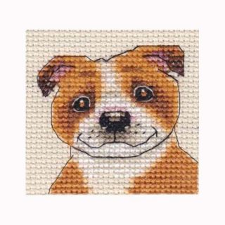 STAFFORDSHIRE BULL TERRIER, dog, puppy ~ Full counted cross stitch kit