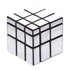 US Seller  Silver Black Mirror Cube Twisty Puzzle 3x3 3x3x3