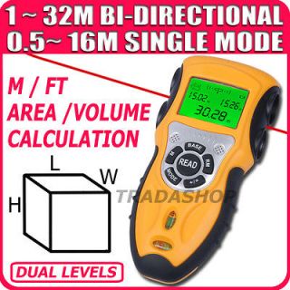 Bidirectional Ultrasonic Range Distance Meter Laser Measure Length