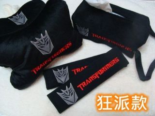 New Transformers Car Pillow Seatbelt Sling Tissue Covers Set