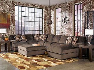 COSMO 4pcs MODERN OVERSIZED CAFE MICROFIBER SOFA COUCH SECTIONAL SET