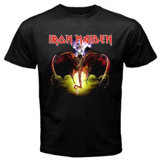 New IRON MAIDEN Heavy Metal Rock Band Mens Black T Shirt Size S   3XL
