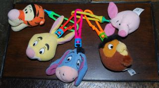 Pooh Eeyore Donkey & Characters Face Clip Ons Plush Disney McDonalds