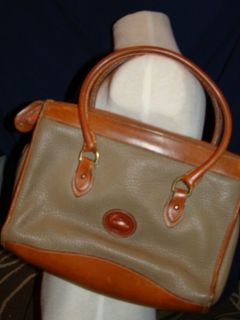 tan leather DOONEY & BOURKE satchel POCKETBOOK handbag PURSE bag