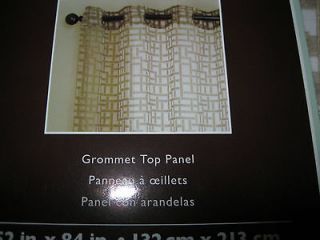 Allen Roth DILWORTH Grommet Top Panel Drape Curtain Sheer Wheat Beige