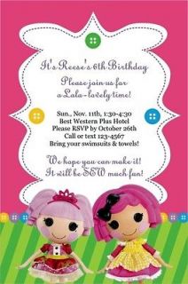 Personalized LALALOOPSY Birthday Party Invitations