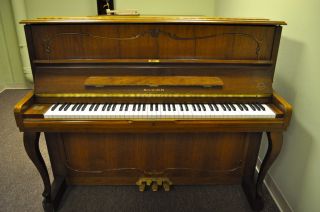 SAMICK CHIPPENDALE STUDIO PIANO IN WALNUT SATIN