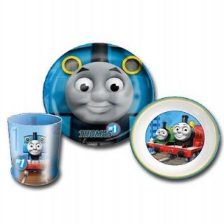 THOMAS THE TANK ENGINE AND FRIEND NUMBER 1 3 PIECE DINNER SET TUMBLER