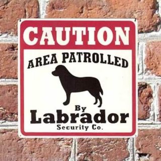 LABRADOR SECURITY Metal Beware Of The Dog Gate Sign
