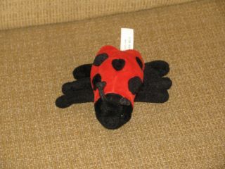 Ganz LASSIE LADYBUG Red Black Spots Stuffed Insect Animal Plush VTG