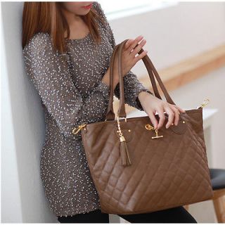 Luxury quilted style Shoulder Tote Bag shopper satchel Handbag Purse