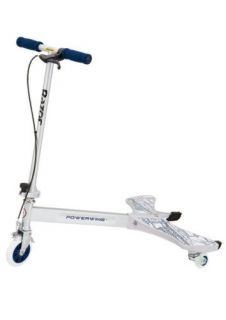 NEW Razor   SILVER PowerWing Drifting Castor Scooter