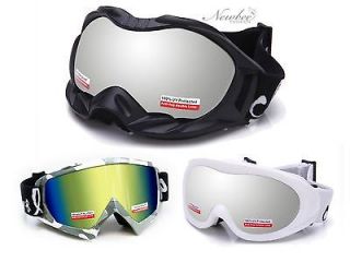 Snow Ski Winter Goggles Black Matte White Camo Green Anti Fog Dual