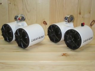 Kicker* Doubles White Wakeboard Tower Boat Speakers Marine Tower
