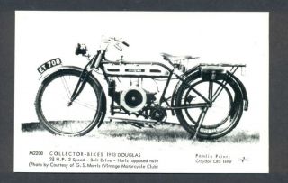 P1976   Vintage Motorcycle Postcard   1913 Douglas